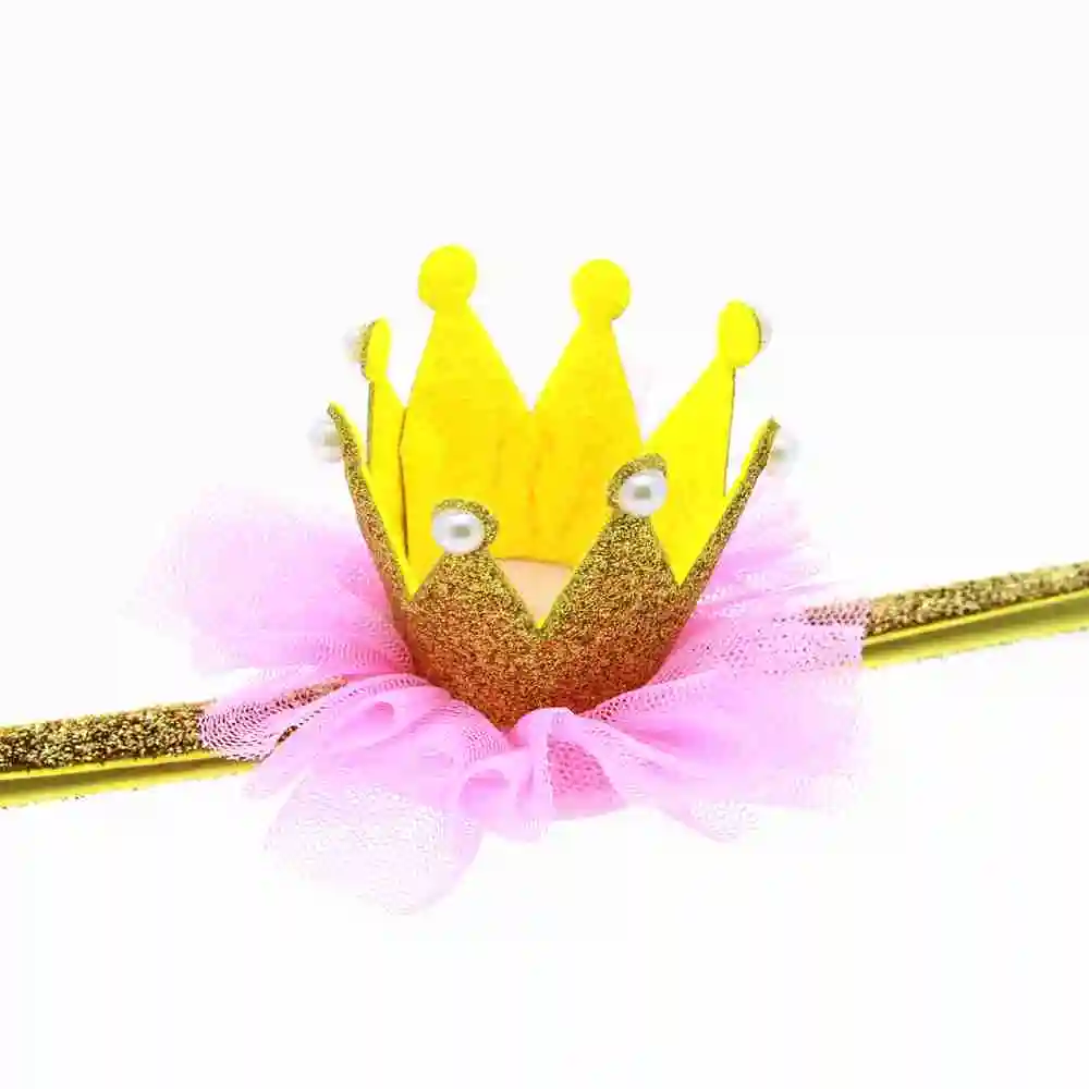 Детская повязка на голову foddasia эластичная для волос с цветочной короной девочек