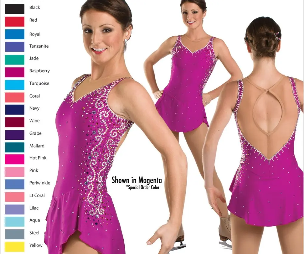 

Hot Sales Girls Figure Skating Dresses Graceful New Brand Ice Figure Skating Dresses For Competition Kids DR3729