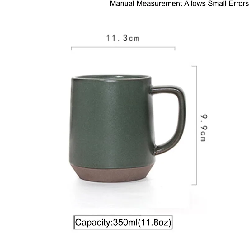 350 мл японская грубая керамическая кружка с крышкой ложка короткая кофейная