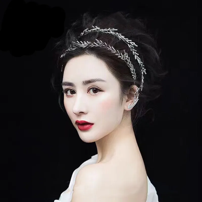 Изысканная Серебряная повязка для волос ручной работы тиара Снежинка Ювелирное