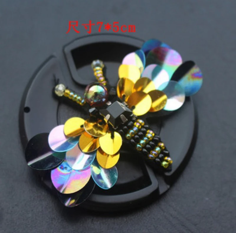 2017 NEW Sequins Bee Beaded Sew On Patches for clothes DIY Patch Applique Bag Clothing Coat Sweater Crafts | Дом и сад