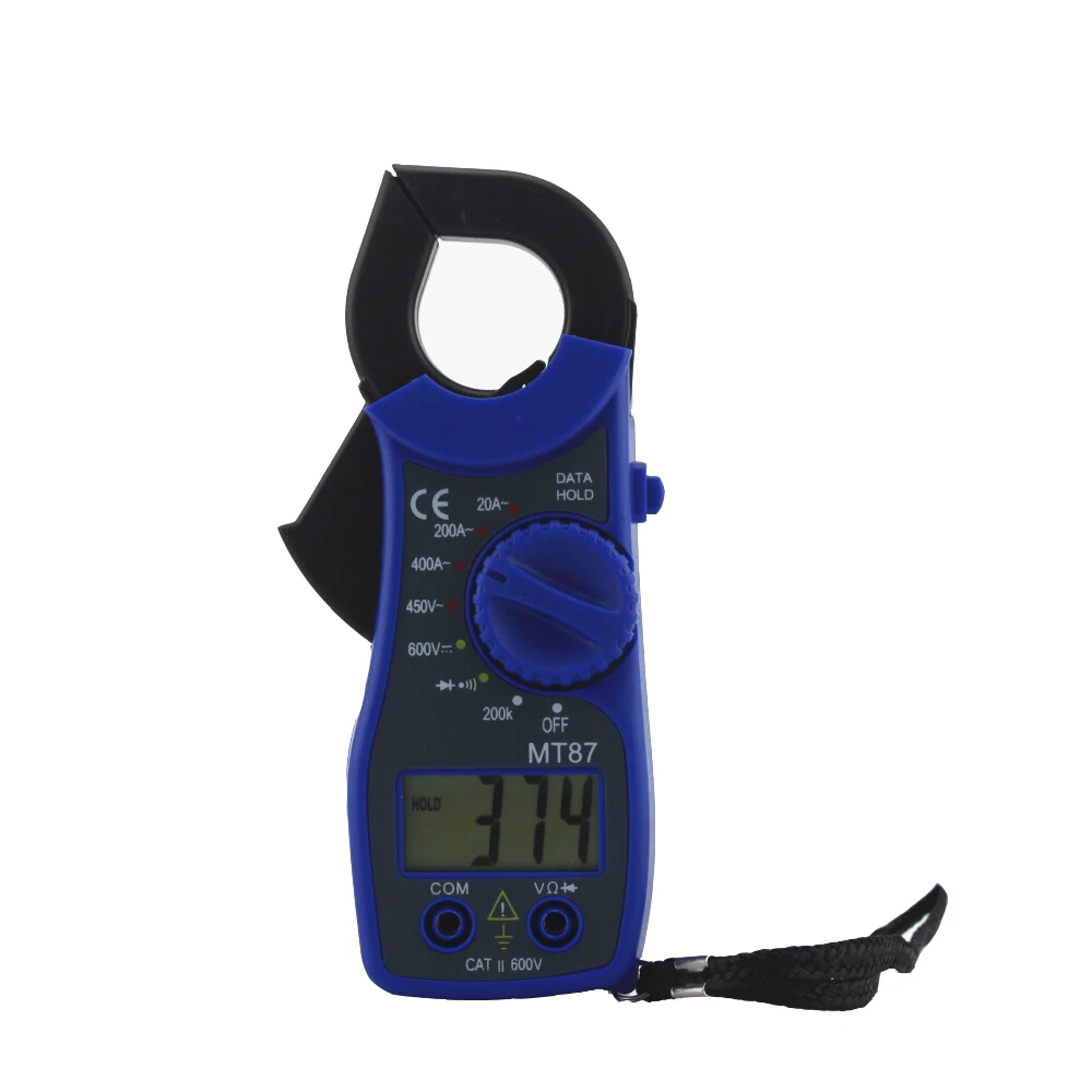 

Mini MT87 Digital Clamp Multimeter Amper Clamp Meter Test Current Clamp AC/DC Current Voltage Transitor Tester Power Meter