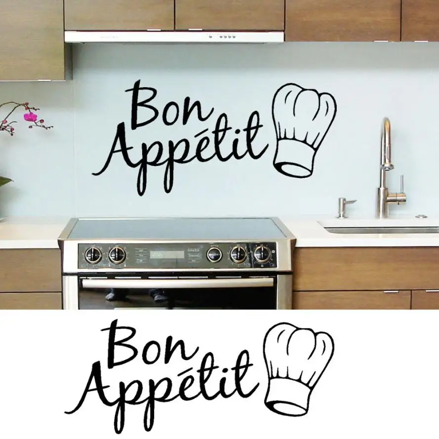 1 шт. Виниловый фон для детской комнаты|kitchen decals|vinyl wall stickersbon appetit |