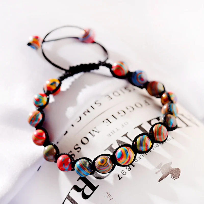 OIQUEI Braided Bracelet Men Handmade 8mm Classic Natural Tiger Eye Stone Charms Hommes Fashion Jewelry Pulsera Hombre | Украшения и