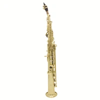 bb soprano saxophone sax beautiful high quality brass lacquered gold body and keys with case strap accessories