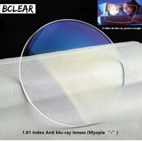 BCLEAR 1 61 refractive index anti blue ray lenses single vision lens Myopia blue light eyes protection computer phone glasses