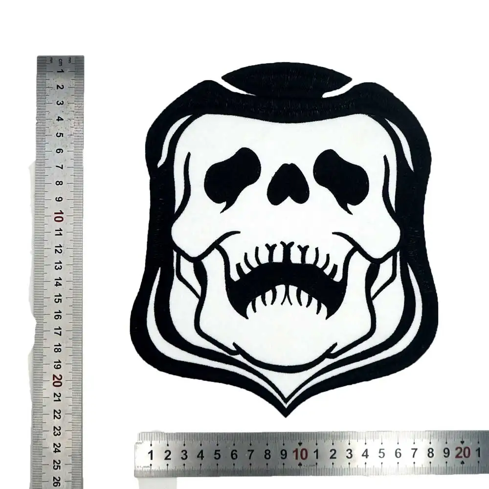 GRIM BASTARDS fist backing Embroidered Applique Sewing Label punk biker Patches Clothes Apparel Accessories 8PCS/SET | Дом и сад
