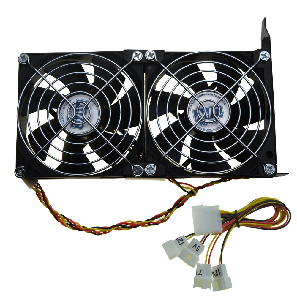 

Universal GPU Double Fan Partner Ultra Quiet PCI Video Card Dual Cooler Desktop Chassis PCI-e Graphics Card Cooling 9CM