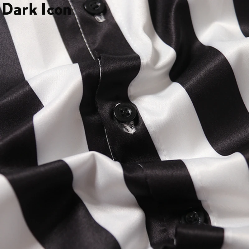 Темно-икона полосатые рубашки мужские с отложным воротником в консервативном