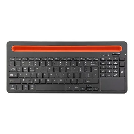Черный Qianye B021 двухканальный Универсальный перезаряжаемый тачпад Bluetooth клавиатура с бесшумными клавишами для планшета и мобильного телефона - Цвет: Черный