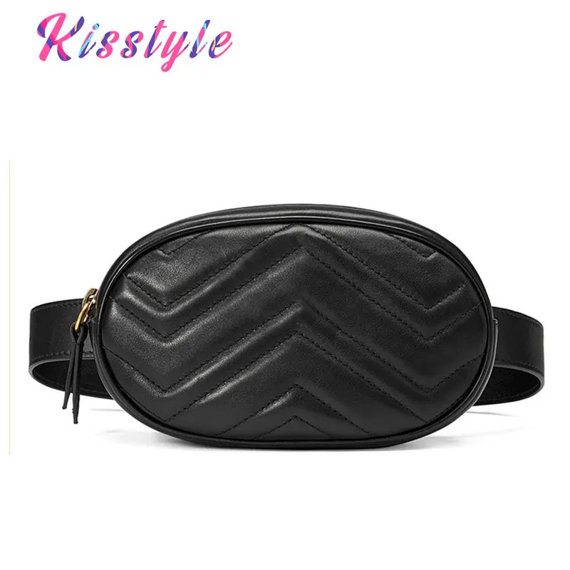 Kisstyle, Женская поясная сумка, мини круглый ремень, сумка, сумка, модная, стеганая, кожаная, поясная сумка, повседневная, женская, через плечо, дорожная, нагрудная сумка