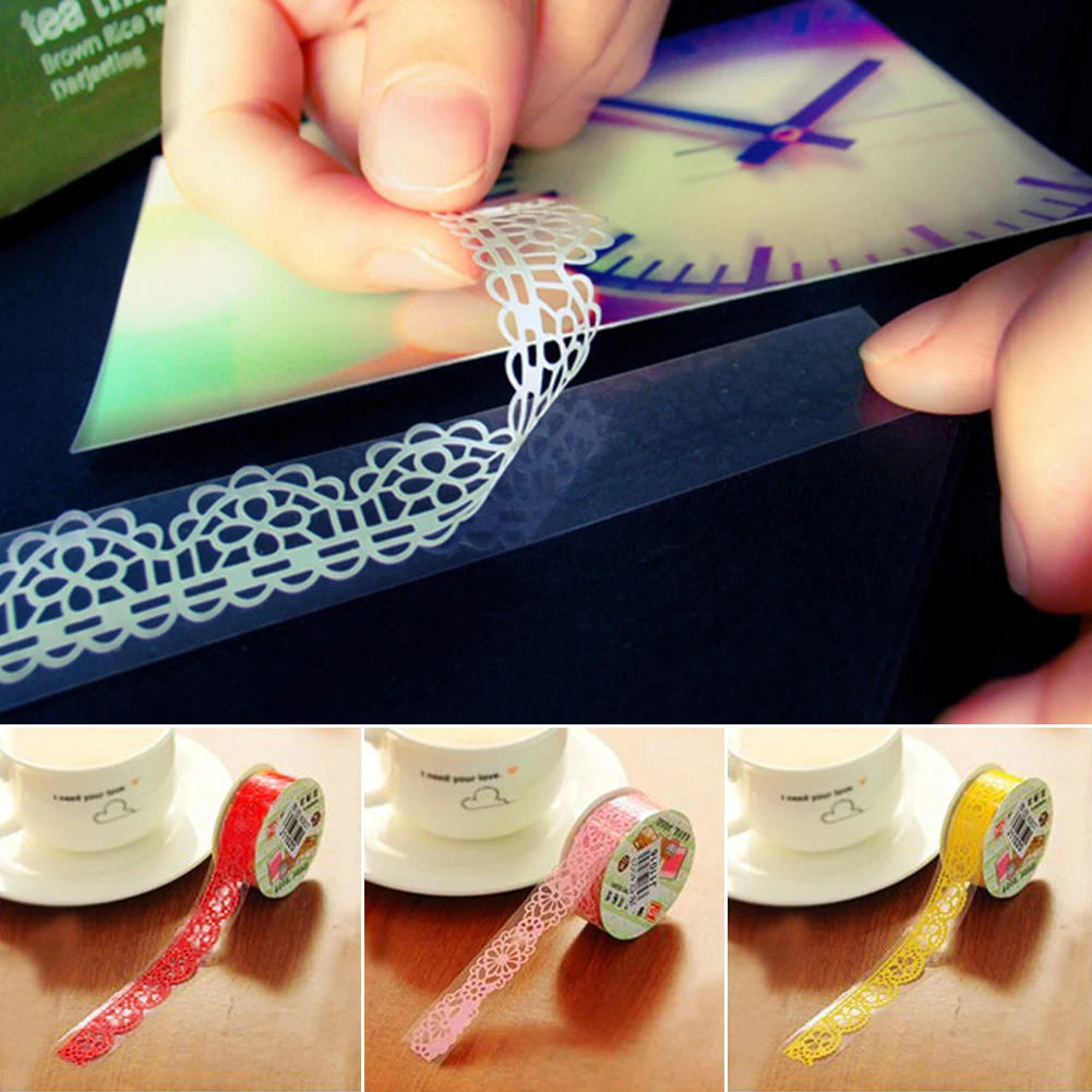 Кружева цветок Васи бумага Скрапбукинг DIY ленты ремесла дневник фото альбом для