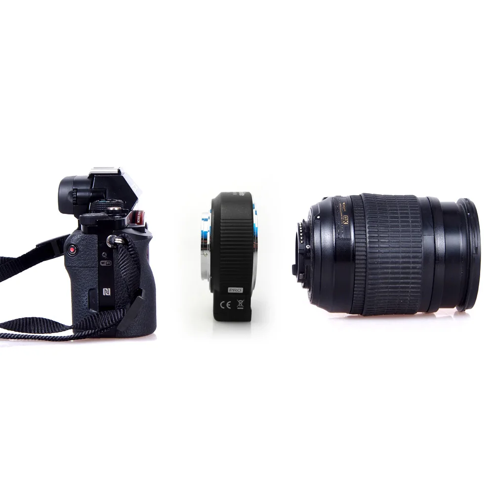 Электронный адаптер объектива для Nikon F камеры Sony E Mount с поддержкой AF передачи EXIF