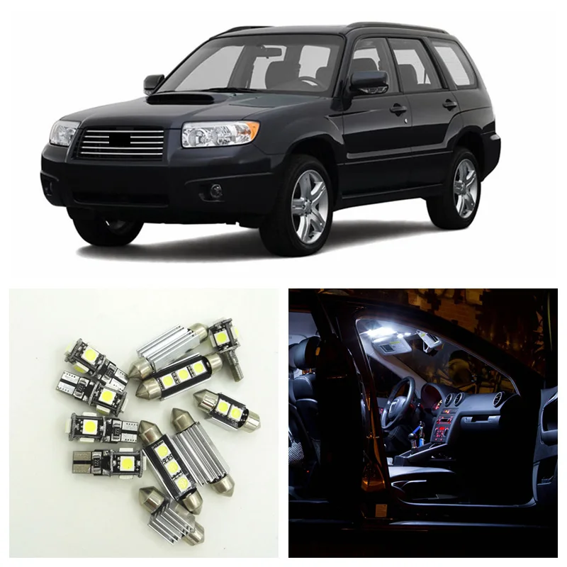 Ксеноновые белые Автомобильные светодиодные лампы 8 шт. Посылка на Subaru Forester 2003 2008