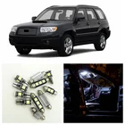 Ксеноновые белые Автомобильные светодиодные лампы, 8 шт. Посылка на Subaru Forester 2003-2008, купольная лампа для номерного знака багажника