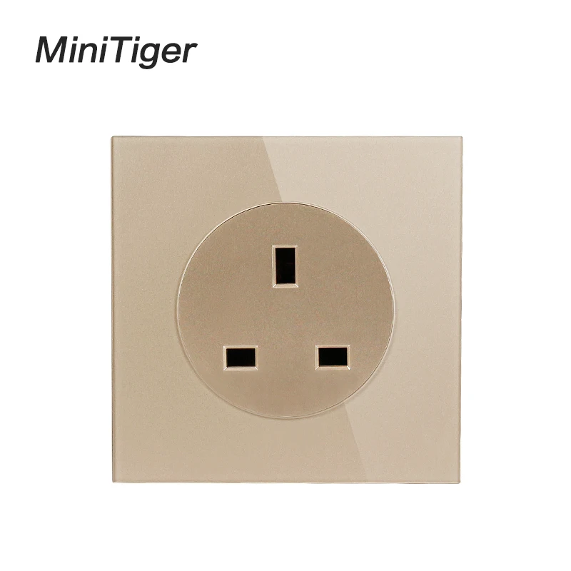 Новое поступление 2019 настенная розетка Minitiger со стеклянной панелью 13 а стандарта