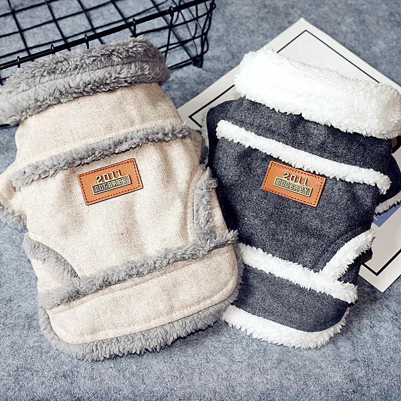 Осенне зимняя одежда для маленьких собак хлопковое пальто чихуахуа Толстая