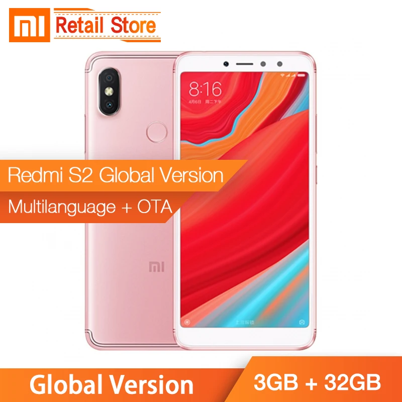Глобальная версия Xiaomi Redmi S2 3 ГБ 32 Восьмиядерный процессор Snapdragon 625 мобильный
