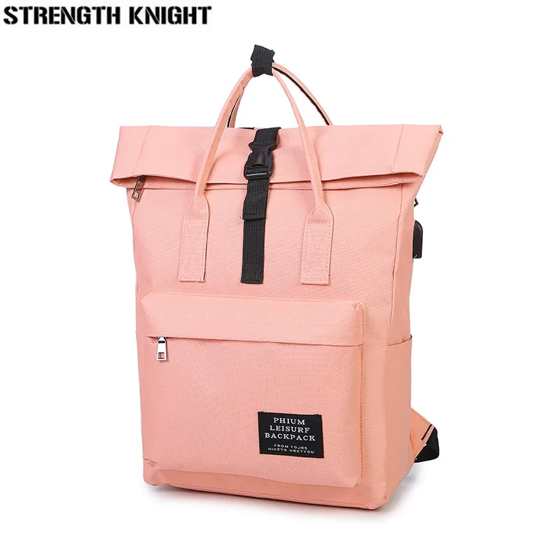 Холщовый Рюкзак с USB зарядкой для женщин и мужчин школьный ранец ноутбука девочек