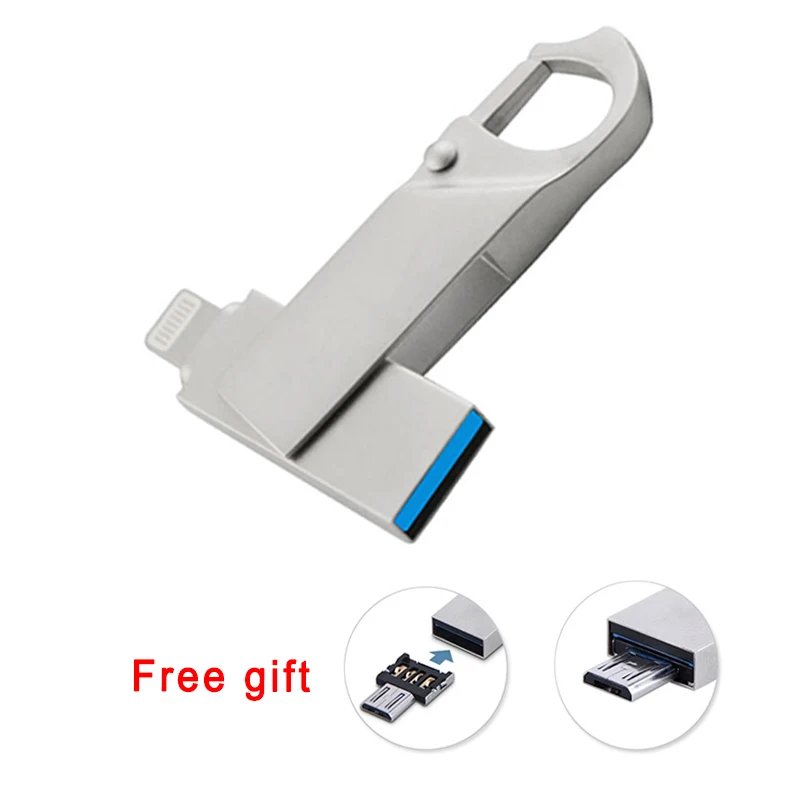 Мобильный компьютер 3 в 1 металлический Usb флеш накопитель большая емкость