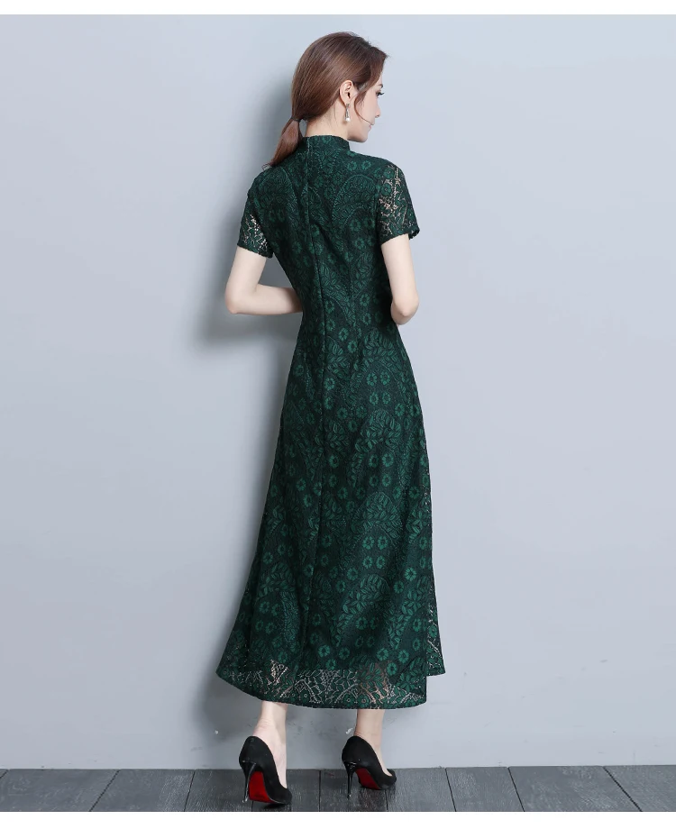 Вьетнам Ао Дай азиатской одежды традиционные кружева qipao платья