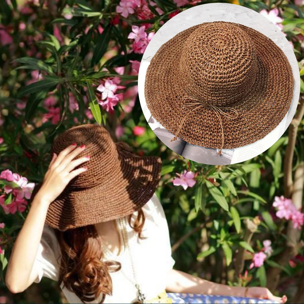 Для женщин Мода наружное Sunhat Suncare складной Лето широкими полями тропический шлем