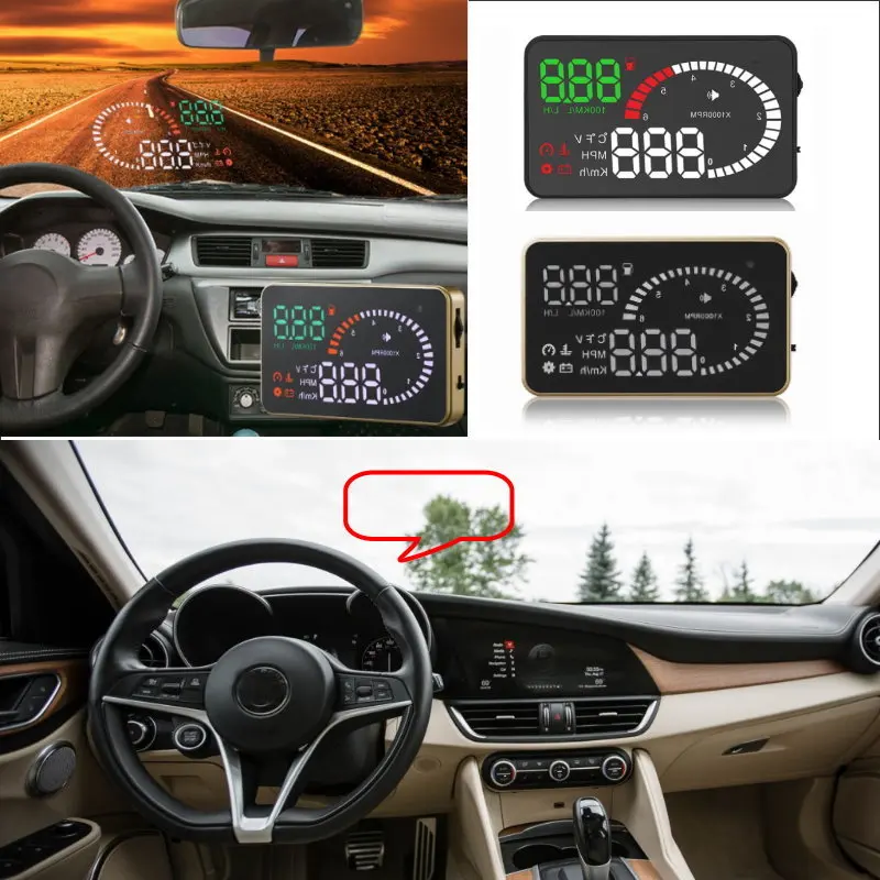 Автомобильный HUD Дисплей на голову для Alfa Romeo 147/156/159 MiTo/GT/Giulietta дисплей цифровой