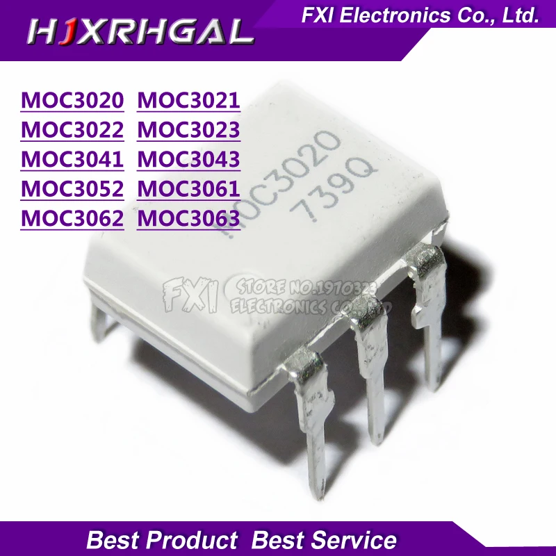 10 шт. MOC3020 MOC3021 MOC3022 MOC3023 MOC3041 MOC3043 MOC3052 MOC3061 MOC3062 MOC3063 DIP6 оптопара в корпусе новый