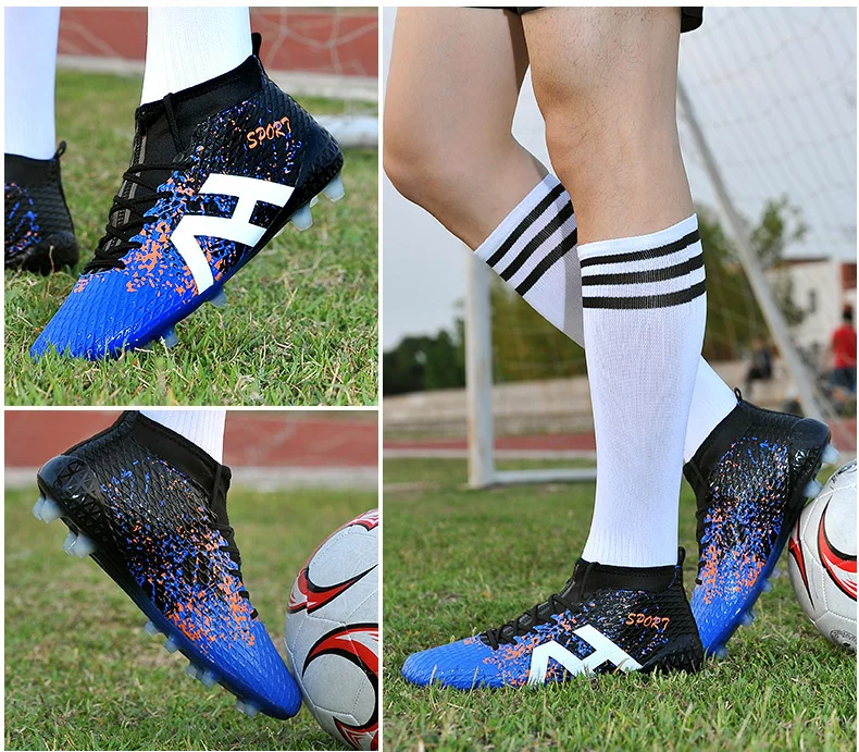 DR. EAGLE futzalki crampon футбол Спайк cleat сверхтонкие оригинальные футбольные бутсы лодыжки высокие носки для AG/FG 39-44
