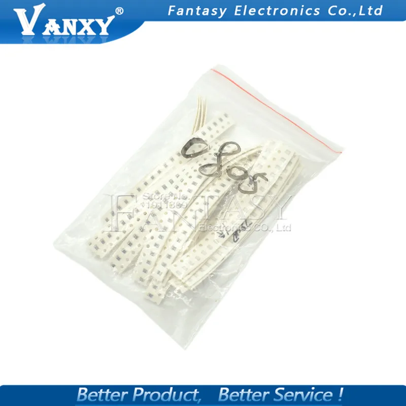 20 стоимость* 20 шт = 400 шт 0805 SMD Резистор Комплект 1% 1 Вт/8 Вт(10 Ом~ 1 м ом) компонент diy Образцы комплект и