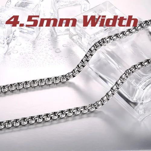4.5mm Width Оптом много 316L из нержавеющей стали жемчужное ожерелье Фигаро Цепь ожерелье для подвески в тон сладкие колье для мужчин и женщин CheapBN1010 - Окраска металла: 4.5mm Width