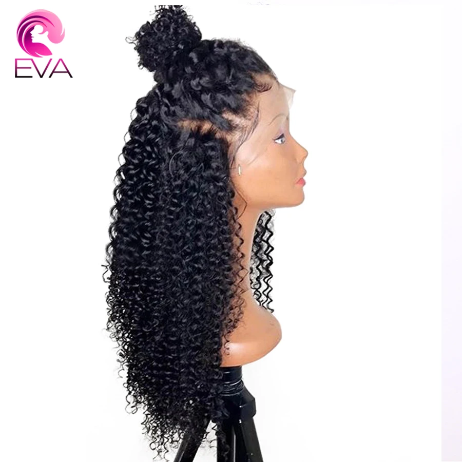 Eva Hair Full Lace Human wigs Kinky Curly Brazilian Remy Wigs For Women Pre Plucked Hairline Glueless With Baby |