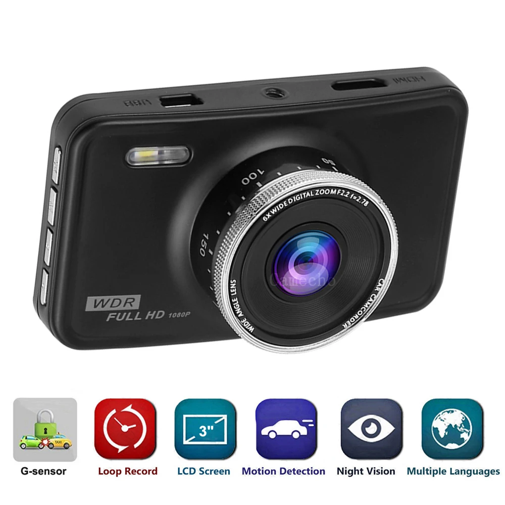BYNCG 3&quot Car Camera DVR Novatek 96220 Dvrs Dashcam Parking Recorder Video Camcorder HD 1080p IR Night Vision Black Box Dash Dam |