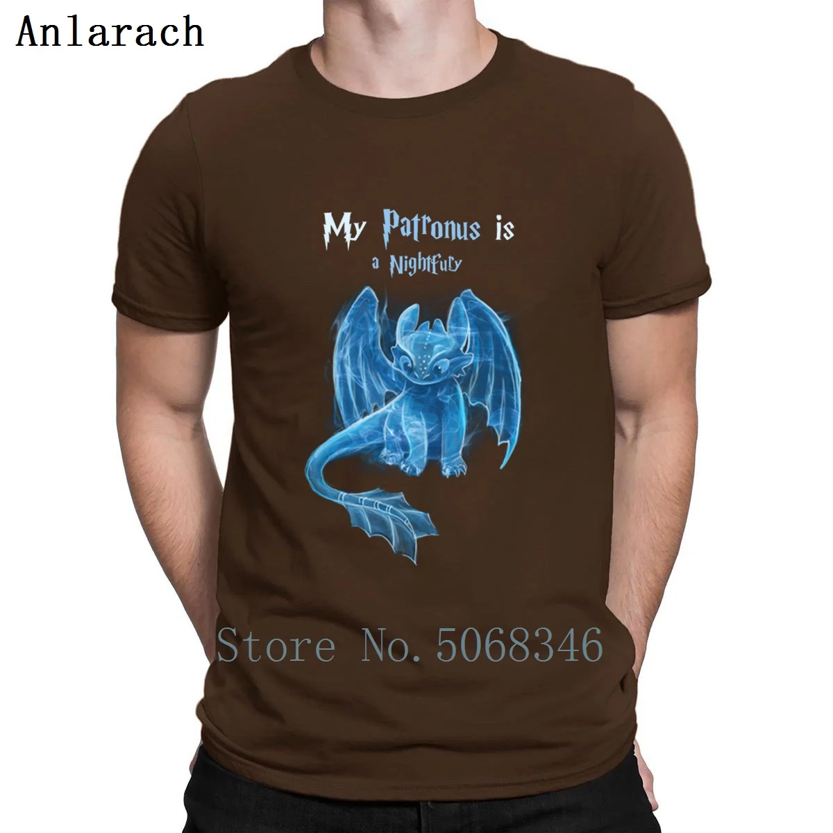 Футболка с надписью My Patronus Is A Night Fury дизайнерская хлопковая летняя S-XXXL для всей