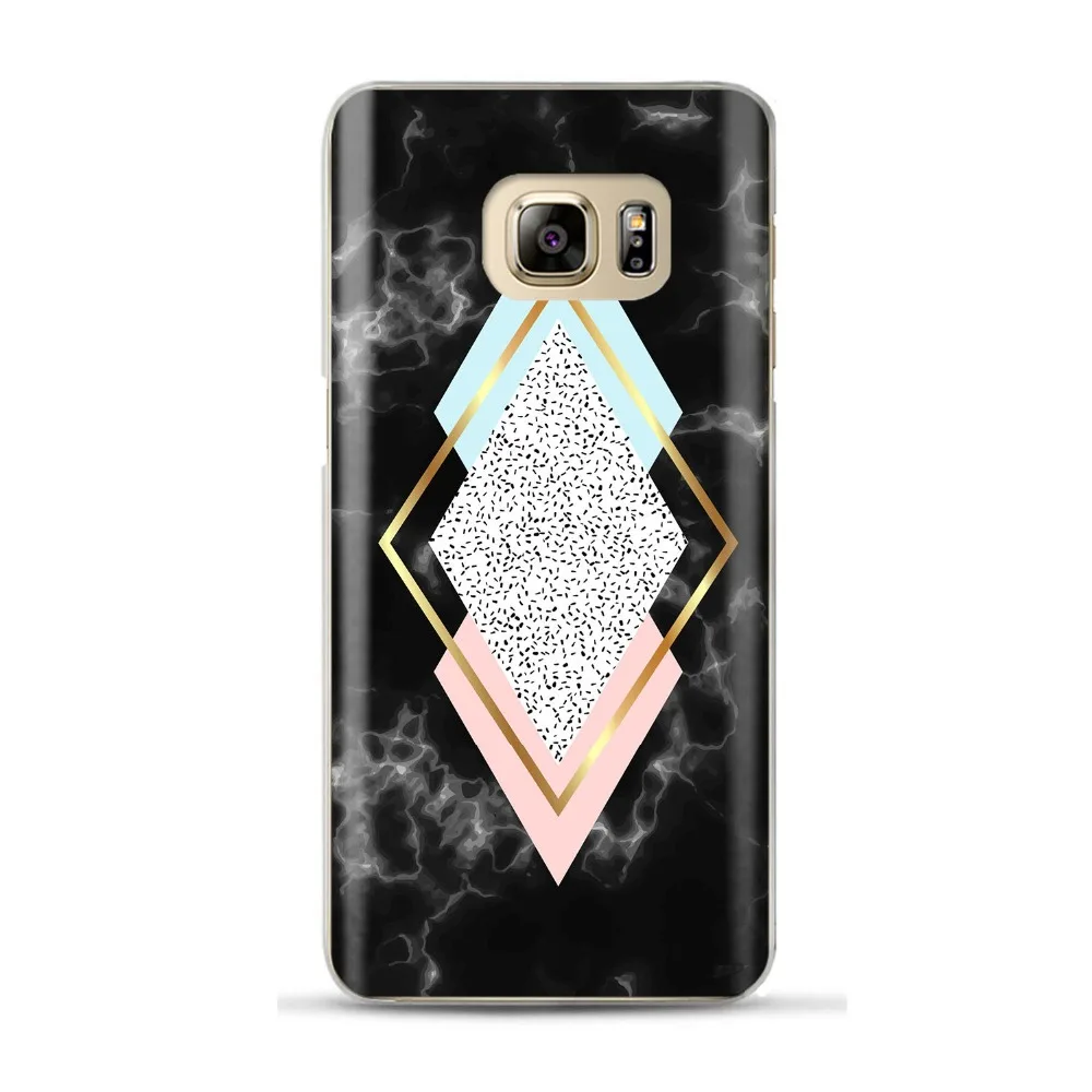 Чехол с геометрическим мрамором для Samsung Galaxy S6 S7 Edge S8 S9 Plus A5 2017 A520 A7 J4 J6 A6 A8 2018 мягкие