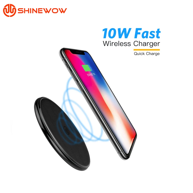 SHINEWOW FC180 10 Вт Max Qi Беспроводной быстро Зарядное устройство для samsung Galaxy Note 8 S8 S7 S6