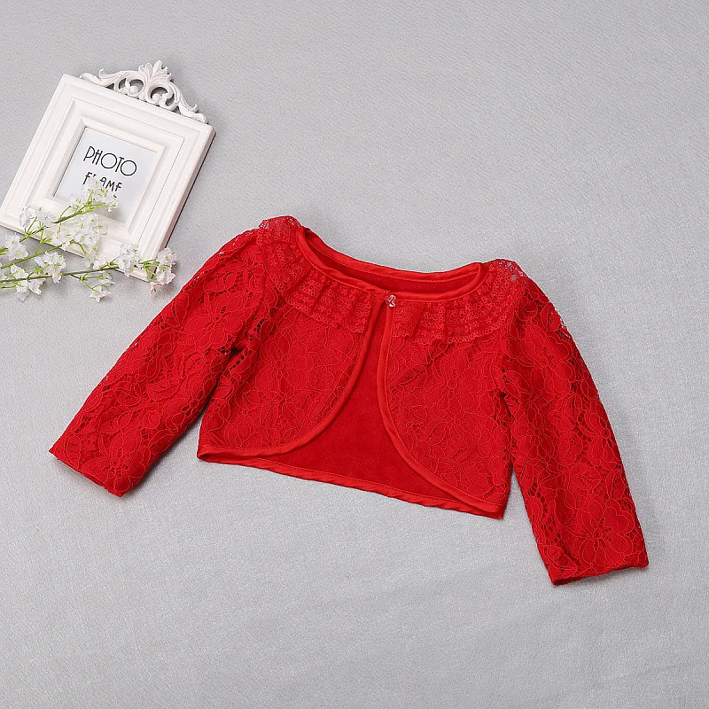 New Baby Girls Bolero Toddler Long Sleeves Lace Short Jacket Fashion Newborn Coat for Wedding Party | Детская одежда и обувь