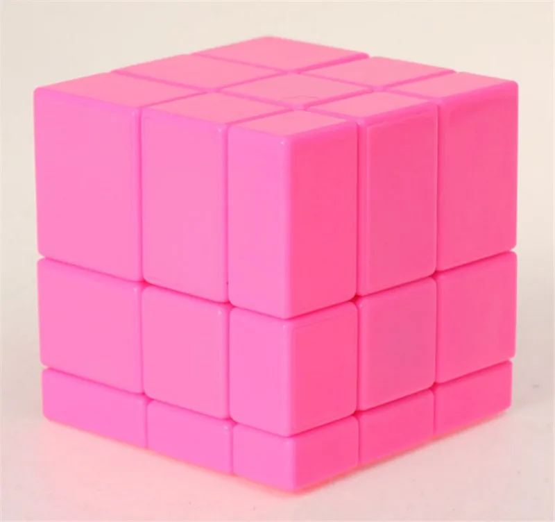 Pink 3x3x3 проволочное зеркало для рисования неправильный магический куб, профессиональная с глянцевым покрытием головоломка на скорость магический куб для обучения мозгу, детские игрушки - Цвет: Pink