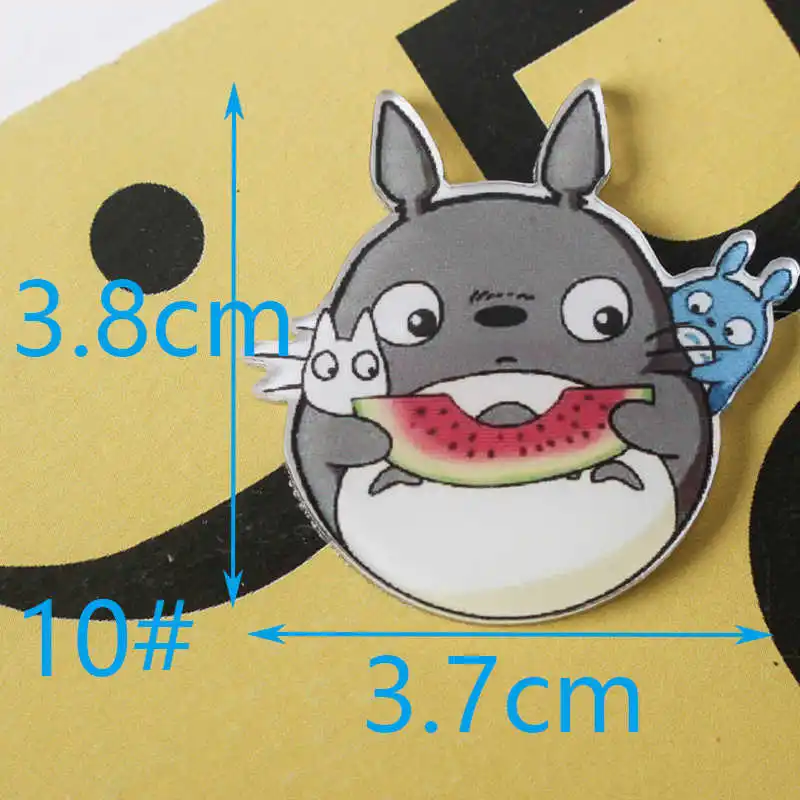 1 шт. микс прекрасный Тоторо Мультфильм значки на булавке Kawaii значок bacgets на рюкзак значки на одежду акриловые значки Z71 - Цвет: NO10