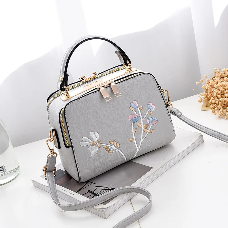 Модные женские туфли кожа сумка цветок сумочку дамы небольшой Сумки через плечо