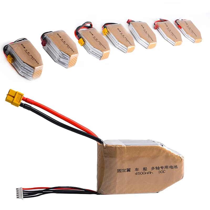 Lipo Аккумулятор 7 4 V 11 1 14 8 22 2 4500mAh 30C большой емкости t образный разъем для