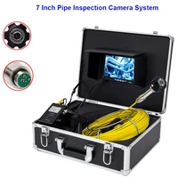 push rod 7 inch monitor 20m fiberglass cable sewer pipe inspection borescope system equipment with 23mm camera head