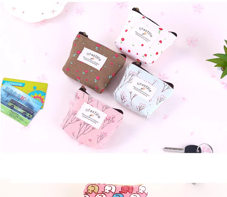 2 шт. мини дамы кошелек бумажник тонкая ткань карты сумка Женская молнии мило