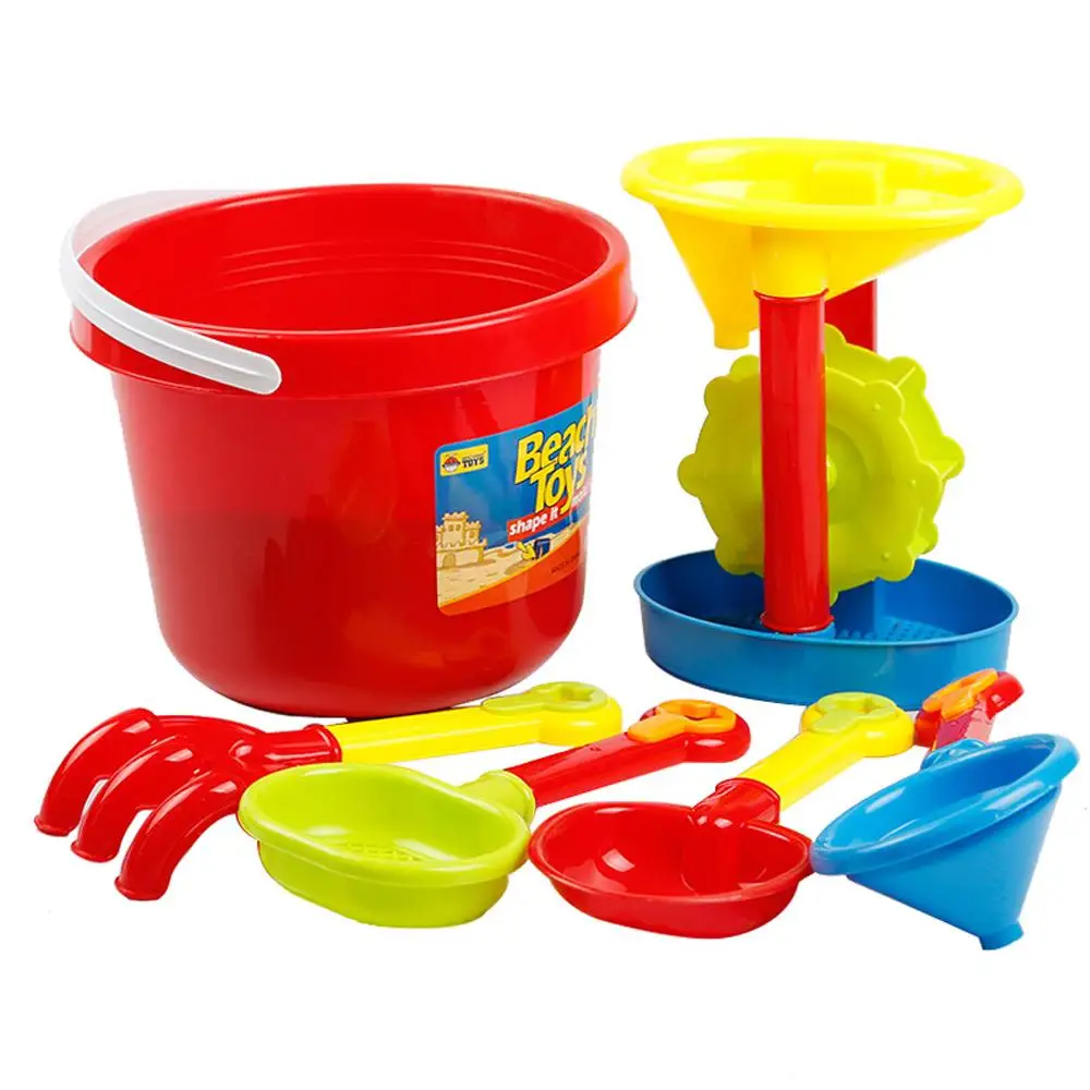 Детская пляжная игрушка Набор машинок ведро Песочная лопата инструменты кассии