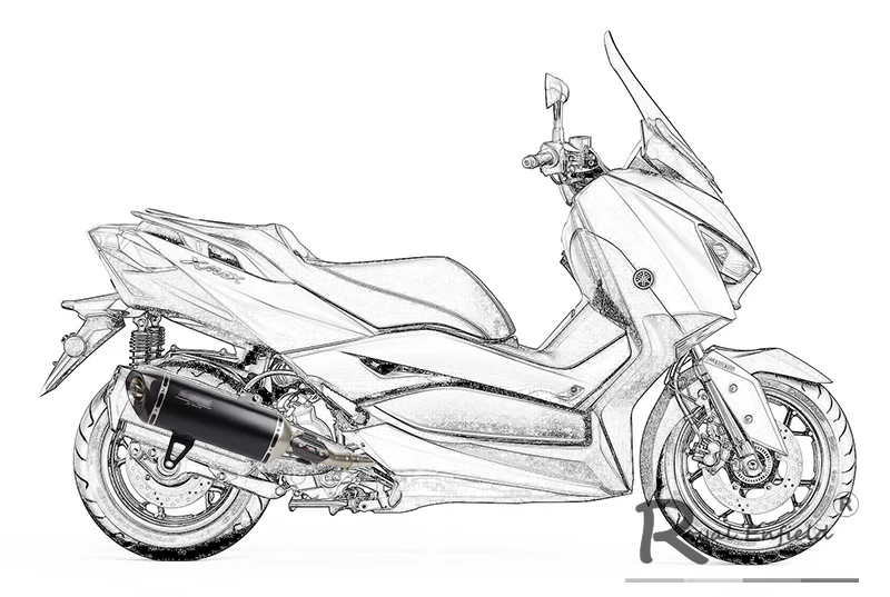 Xmax 300 250 Slip-On выхлопные трубы, выхлопные трубы из углеродного волокна, глушитель выхлопной трубы для Yamaha XMAX 250 300 cc DB killer