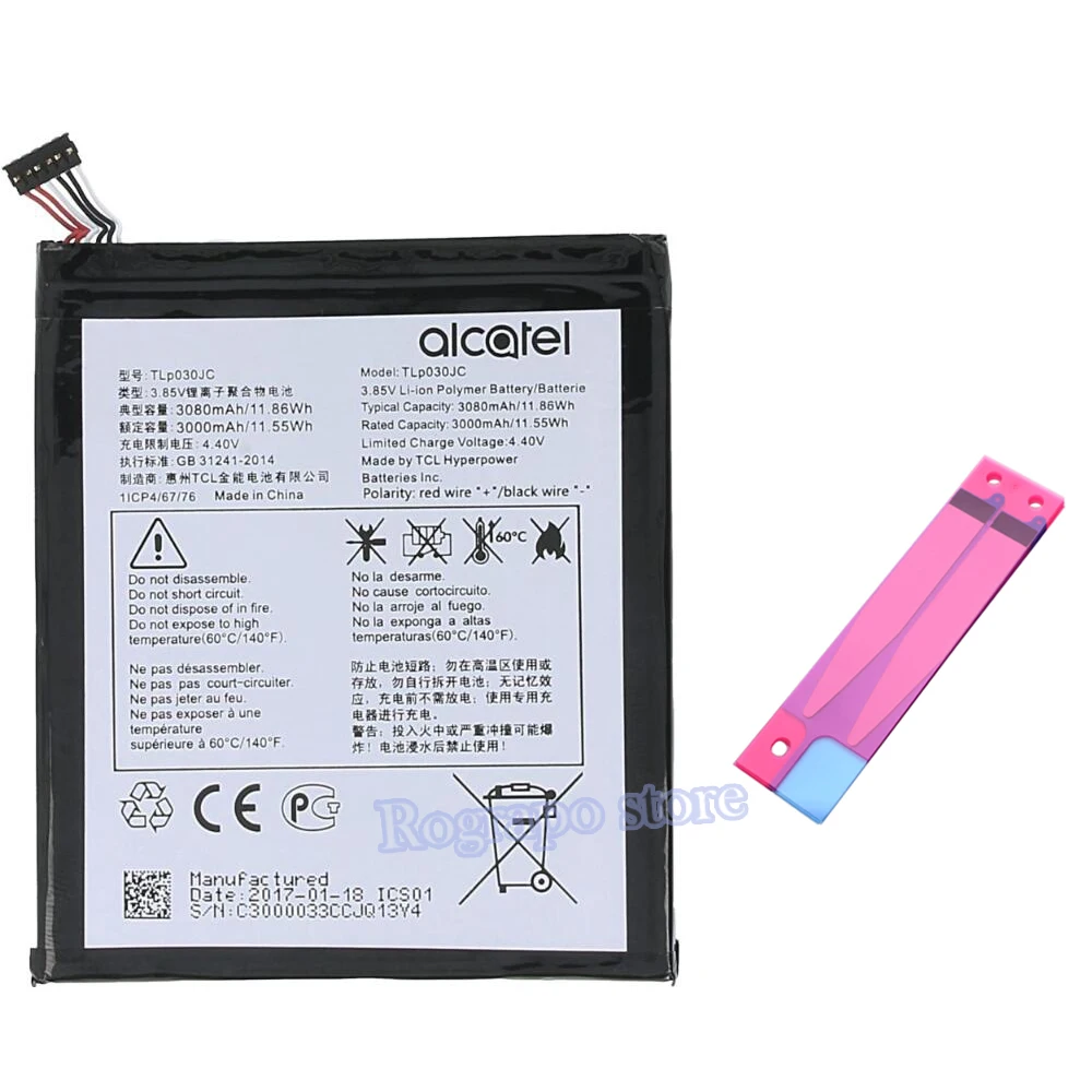 Сменный аккумулятор 3000 мАч TLP030JC, аккумулятор для ALCATEL A3 XL 9008D 9008X CAC3000034CC, аккумуляторы для мобильных телефонов