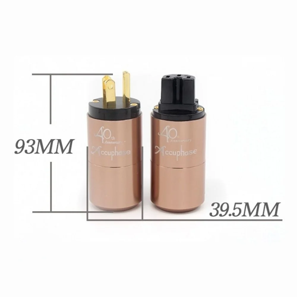Gold Plated Black Accuphase 40th Schuko золото родий разъем питания IEC commector для усилителя CD плеер ЦАП кабель питания MATIHUR US/EU версия - Цвет: Gold Plated Black