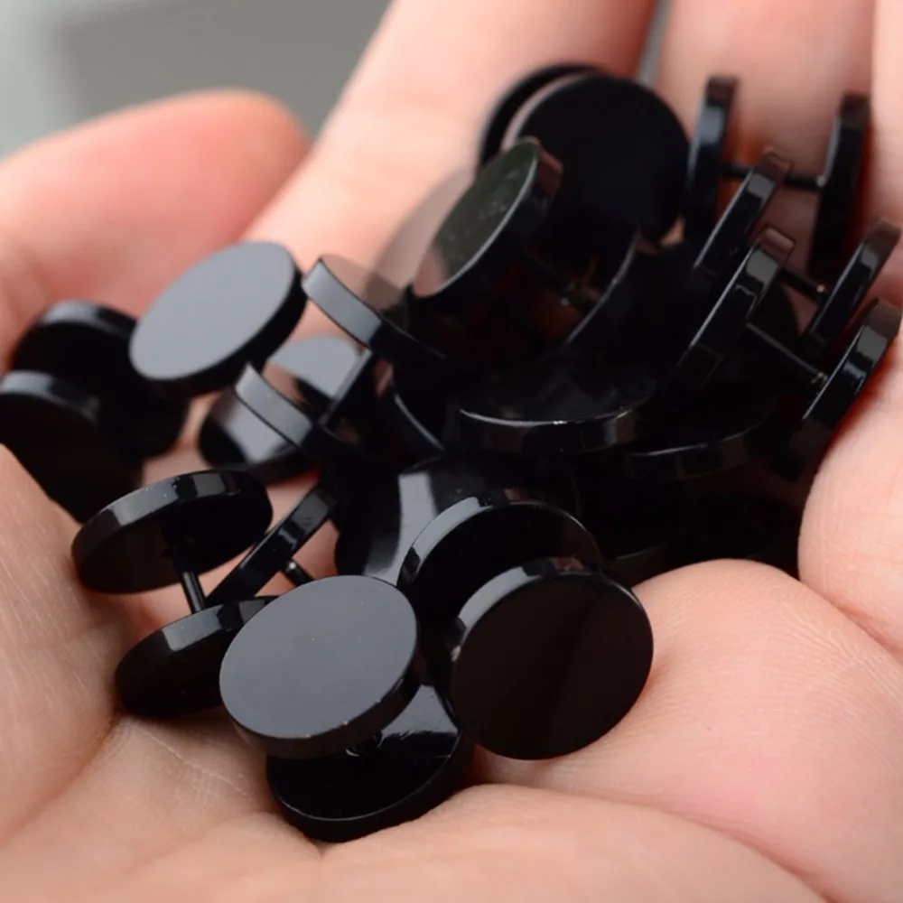 1 Pair 316L Stainless Steel Fake Cheater Mens Ear Plug Earring Stud Stretcher Navel Piercings Belly Button Jewelry | Украшения и