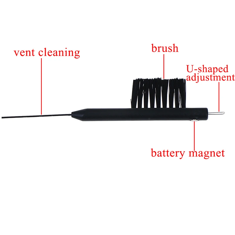 Мини щетка для чистки с петлей и магнитом АБС пластик нейлон уход за ушками