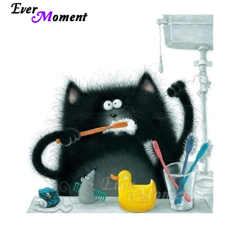 Когда-нибудь момент алмазов картина с изображением кота из мультфильма и 5D DIY